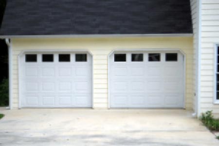 White garage doors